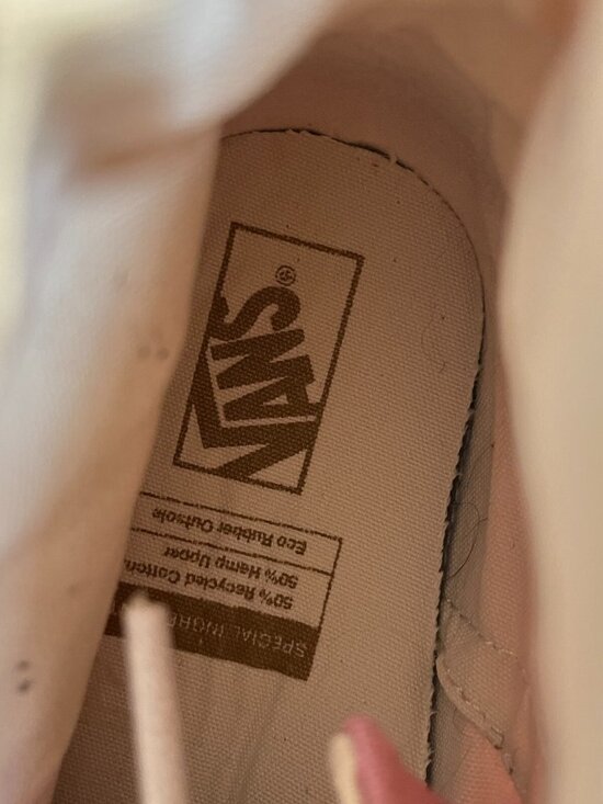 Vans Sk8-Hi Tapered Womens Size 7.5 Pink White Walking Skate Shoes Sneakers - Picture 8 of 10